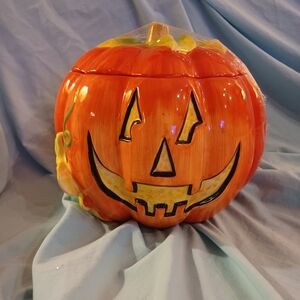 Jack-o-lantern Pumpkin Vintage Susan Winget Cookie Jar International Cooperation